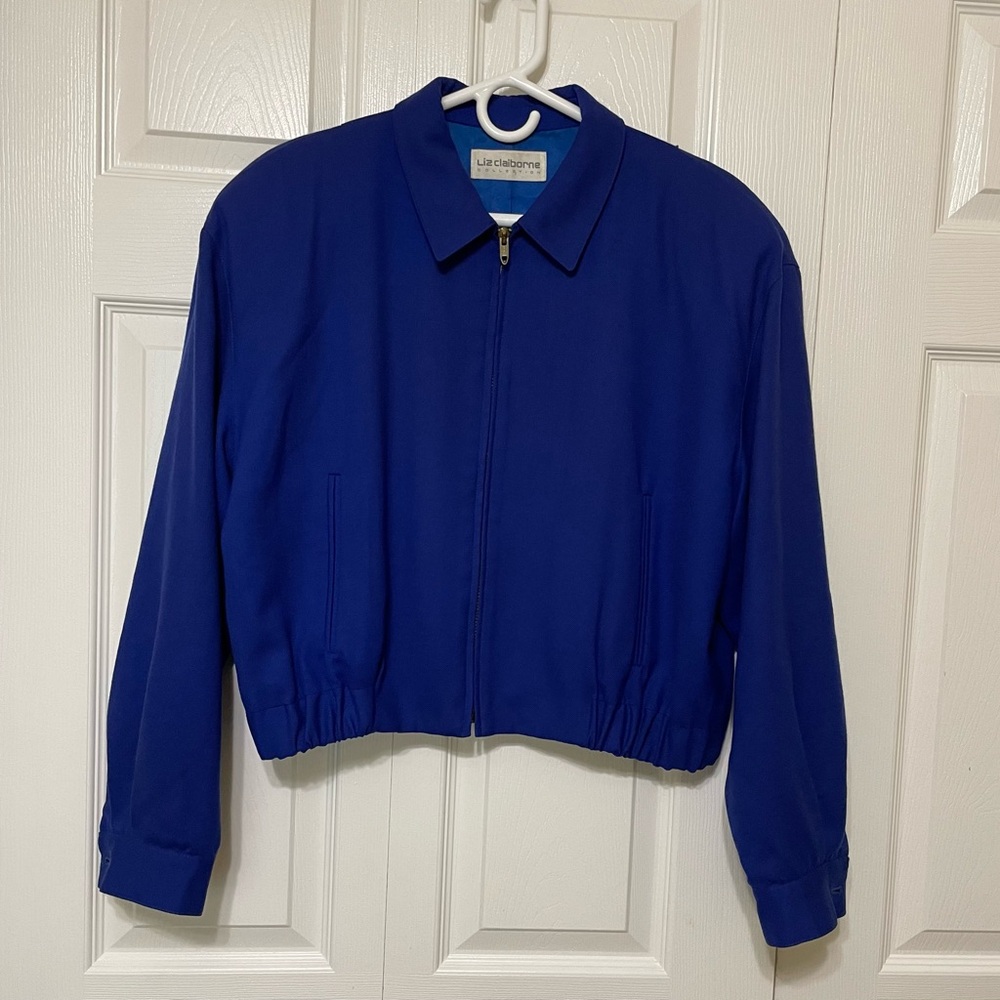Liz Claiborne Women's Deep Blue Bomber Jacket